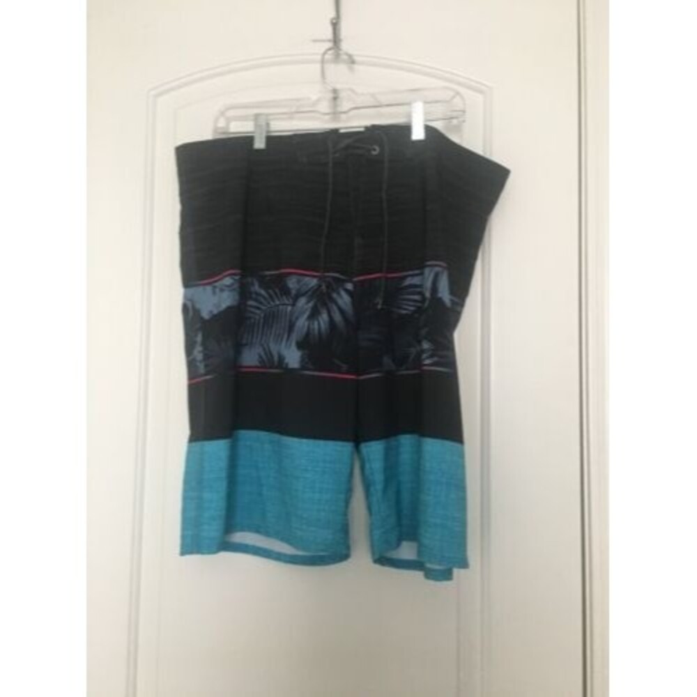 Burnside Men's Graphic Print Swim Shorts Unlined 1 Piece Size 38 Multicolor